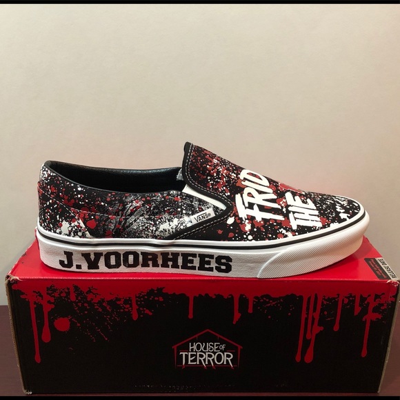 Vans x The House Of Terror, Classic Slip On, Friday The 13th, Various Sizes - Picture 7 of 16